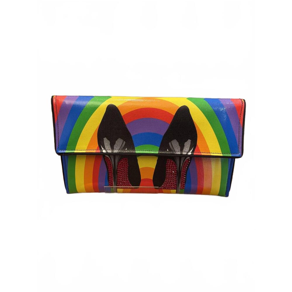NEW KENT STETSON rainbow crystal heels bag in multicolor